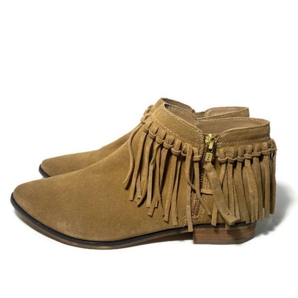 Aldo Tan Suede Fringe Bootie 8 - Picture 2 of 6
